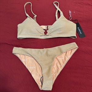 Bebe Gold Shimmer Bikini